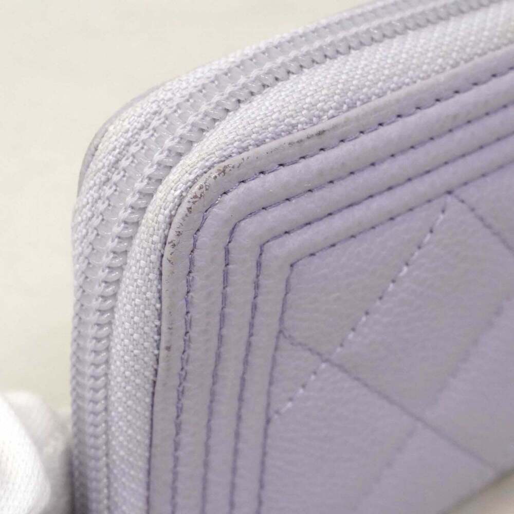 CHANEL Authentic Purple Caviar Leather Wallet - Picture 7 of 10